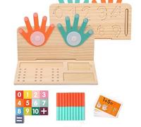 KMFYMPT Montessori Giocattoli Dai 4 Anni Montessori Matematica Giocattoli Educativi Matematica In Legno Addizione Sottrazione Imparare E Scrivere Numeri, Adatto Come Regalo Per L'Educazione Precoce A