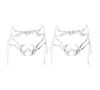 KMGDM 2 catene per il viso con ganascia in metallo, regolabile, per fotografia, cosplay, feste in costume