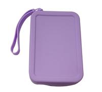 KMGDM Beauty case da viaggio in silicone per cosmetici organizzato impermeabile da donna con manico facile da impugnare per donne, Viola e blu , 13x9x4.5cm, come da immagine