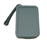 KMGDM Beauty case da viaggio in silicone per cosmetici organizzato impermeabile da donna con manico facile da impugnare per donne, Verde, 13x9x4.5cm, come da immagine