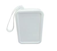 KMGDM Beauty case da viaggio in silicone per cosmetici organizzato impermeabile da donna con manico facile da impugnare per donne, bianco, 13x9x4.5cm, come da immagine