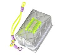 KMGDM Bella borsa per il trucco con fiocchi in pelle PU borsa cosmetica grande capacità borsa da toilette borsa per rossetto borsa da bagno per donna, come da immagine, 16x9x9cm, Rombo verde