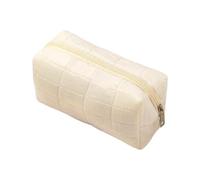 KMGDM Bella borsa per il trucco estetico borsa cosmetica borsa cambiamento pratica borsa da toilette borsa da viaggio per la cura della pelle organizzatori astuccio, Beige, 18x10x8cm, come da immagine