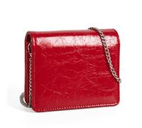 KMGDM Borsa da sera piccola da donna alla moda con catena a tracolla in pelle PU portatile portamonete rossetti organizer auricolari, Marrone, 10.5x8.5cm, come da immagine