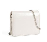 KMGDM Borsa da sera piccola da donna alla moda con catena a tracolla in pelle PU portatile portamonete rossetti organizer auricolari, Nero , 17.5x2x23cm, come da immagine