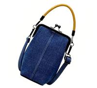 KMGDM Borsa per tutti i giorni alla moda a tracolla per telefono Denims borsa elegante messaggeri retrò spalla per viaggio All-matching Crossbody per le donne, A, Medium