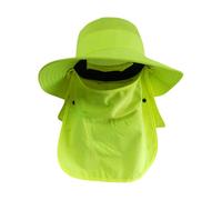 KMGDM Cappello da esterno pieghevole, protezione per il viso, collo, Giallo