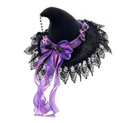 KMGDM Cappello da strega per look gotici di Halloween, viola profondo1