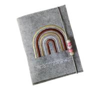 KMGDM Custodia per certificato di maternità tedesca, a quadri, per tessera ospedaliera, tessera assicurativa, feltro ispessito, Grigio Tipo 3, 14x20cm, come da immagine