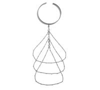 KMGDM Elegante bracciale a catena dorata, con nappe, alla moda, da donna, per festival musicali e abiti casual, 32×7.5cm, Metallo, Nessuna pietra preziosa