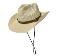 KMGDM Elegante cappello panama antivento arrotolabile in paglia con tesa larga spiaggia vacanza copricapo per donne viaggio essenziale viaggio amichevole pieghevole Panama, Beige, M