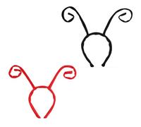KMGDM Fascia per capelli con antenna a farfalla, fascia per capelli con coccinelle, fascia per capelli per Halloween, cosplay, feste, velluto, insetti, fascia per capelli