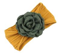 KMGDM Fascia per capelli morbida e confortevole per bambini, motivo floreale, per proteggere la fontanella, comoda, in tessuto elastico