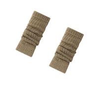 KMGDM Manicotti alla moda a mezze dita con design a maglia spessa, copertura multiuso morbida e calda, per uso quotidiano, Verde caffè, Taglia unica