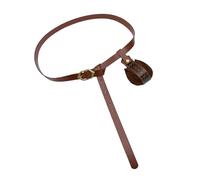 KMGDM Marsupio regolabile in pelle PU stile medievale per accessori costume cosplay e feste a tema, Marrone, 2.5x168cm/6.5x23.5cm, CST075BR