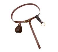 KMGDM Marsupio regolabile in pelle PU stile medievale per accessori costume cosplay e feste a tema, Marrone, 2.5x168cm/2.2x18cm/2.7x15cm, CST076BR