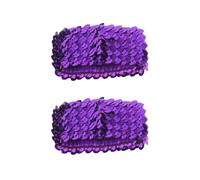 KMGDM Popolare polsini senza dita paillettes Oversleeves Elastico Braccio Manicotti Polso Polsini Coperture per Danza Evento Dressingup, 5 file di viola, Width 4.5cm