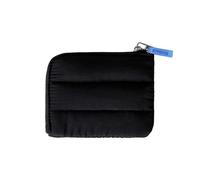KMGDM Porta carte da donna in nylon con cerniere portamonete trapuntato piccolo portafoglio quotidiano tasca essenziale per l'uso quotidiano, Nero , 13x2x10.5cm, come da immagine