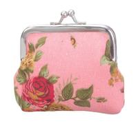 KMGDM Portafogli vintage con chiusura a bacio, con fibbie, portamonete, alla moda, con chiusura a bacio, idea regalo per donna, PK, 8x8cm, come da immagine