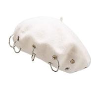 kmgfsd Cappello da pittore di ferro alla moda Punk Show Face Piccolo cappello ottagonale selvaggio per autunno inverno abbigliamento quotidiano cappelli da passeggio per cani per donne uomini moda