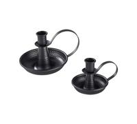 kmgfsd Confezione da 2 supporti in ferro anticato con manico per caminetti da pranzo matrimonio decorazione tavolo conico e portacandele LED per caminetti feste