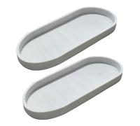 kmgfsd Organizzatori ovali flessibili per controsoffitto doccia vassoi decorativi multiuso contenitore in silicone per trucco essenziale ovale flessibile piatto doccia