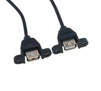 KMGUZRRWD 1 pz Cavo di prolunga USB2.0 USB 3.0 Cavo di prolunga maschio-femmina Sincronizzazione dati senza vite Connettore for montaggio a pannello for PC Stampante Disco rigido(USB 2.0 F-F 1m)