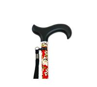 KMINA Bastone per Anziani Estensibile (Rosso), Passeggio Elegante, Impugnatura Comoda, Bastone Colorato per Donna e Uomo - KMINA PRO