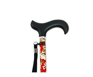 KMINA Bastone per Anziani Estensibile (Rosso), Passeggio Elegante, Impugnatura Comoda, Bastone Colorato per Donna e Uomo - Modello PRO