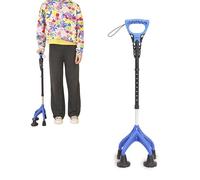 KMINA Bastone per Anziani Quadripode Ergonomico (Pesante e Robusto 1,5 kg), Regolabile, per Utenti >1,55 m di Altezza, Design Brevettato - Made in Europe