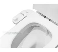 KMINA - Bidet WC per acqua Fredda, portatile, nebulizzatore non elettrico, pulitore a pressione regolabile, tubo 80 cm, Bianco