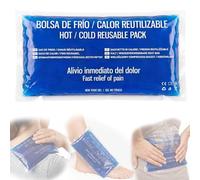 KMINA Borsa caldo freddo con scatola, riutilizzabile, gel non tossico, per microonde e freezer, flessibile, 25,6 x 14,8 cm, 450 g, blu, per uso quotidiano