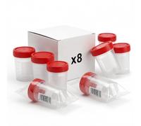 KMINA Contenitore per Urine 120 ml, Graduato, Raccolta Campioni (8 pz)