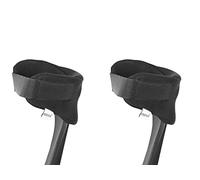 KMINA - Cuscinetti per Stampelle con Velcro (x2 Unità), Imbottitura Ortopediche Regolabili, Cuscini Maniglia, Impugnature Imbottite - Made in Europe