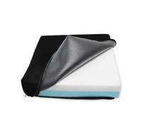 KMINA Cuscino Antidecubito per Sedia a Rotelle (41x41x7 cm), Memory Foam Viscoelastico, Fodera Traspirante con Cerniera, per Poltrona o Carrozzina - Prodotto in Europa