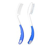 KMINA - Pettine e Spazzola per Capelli Manico Lungo, Anziani, Disabili, Ergonomica, (Pack)
