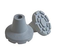 KMINA Puntale per stampelle 17mm 18mm 19mm (x2 Unità), Gommini antiscivolo, Piedini, Gommino, Grigio, Brevettato - Made in Europe