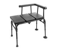 KMINA Sedile per Vasca da Bagno per Anziani (Antiscivolo, Braccioli Imbottiti), Sedia da Doccia Regolabile, Disabili - Made in Europe