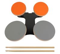 Kmise Kit di 4 cuscinetti silenziosi per esercitarsi con bacchette, pad portatile e regolabile per una pratica silenziosa, kit perfetto per rullante per batteristi di tutte le età