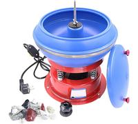 KMJUYQ Lucidatrice a Vibrazione per Gioielli da 8 Pollici, burattatrice elettrica per Rocce, Ciotola Vibrante con Interruttore di Alimentazione Indipendente, 6,2 l, per Pietre, Parti