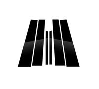 KMLONG 6 pezzi di rivestimento for finestrini adesivi for colonne BC, adatti for Serie 1 E81 E82 E87 E88 Hatchback, montanti dei pilastri lucidi 2004-2013 Profilo montante portiera auto