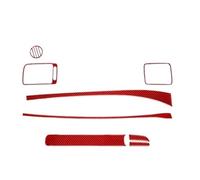 KMLONG Adesivi for rivestimento pannello Copilot, adatti for Civic, 8a generazione 2006-2011 adesivo per il rivestimento del cruscotto del pass(RHD Red)