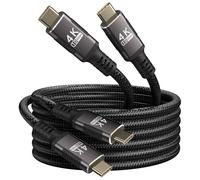 KMMXXCPM Cavo USB-C lungo 2 metri [2Pezzi 2M] Compatibile con Thunderbolt 3 Cable,Cavo USB C 3.1 10Gbps Trasferimento Dati,Cavo Type C Ricarica Rapida 100W,USBC Video 4K/2K,per Laptop/Monitor/Hub/SSD.