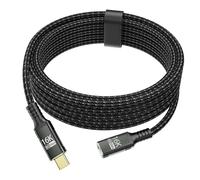 KMMXXCPM prolungo tipo C lungo 2m, prolungo USB5 80Gbps compatibile con Thunderbolt 5, 16k/8K@60Hz USB-C femmina-maschio 240W ricarica rapida per Thunderbolt 4/3, USB 4/3, SSD e GPU.