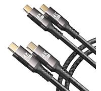 KMMXXCPM USB C Cavo 1 metri [2Pezzi 1M],Cavo USBC 3.1 Gen 2 10Gbps Trasferimento Dati,Tipo C Ricarica Rapida 100W, USB-C Video 4K@60Hz/2K@120Hz,Per Laptop/Monitor/Hub/SSD.