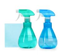 Kmoxi 2 pezzi | Bottiglie vuote spray per la pulizia, il giardinaggio, il parrucchiere, 500 ml (blu e verde)
