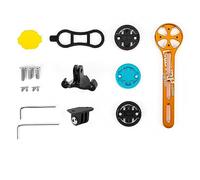 KMRDND Supporto integrato per bicicletta da corsa per Garmin Edge, Wahoo Elemnt, Bryton, XOSS G/G+, igp-Sport Magene GPS Ciclismo, anche per fotocamere Garmin VIRB/GoPro e lampada