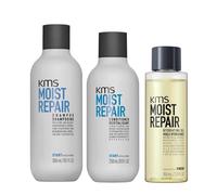 KMS Moist Repair Shampoo+Conditioner+Hydrating Oil 300+250+100ml kit idratante