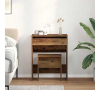 KMTNERVG Tavolo da toeletta con cassetti, 60 x 40 x 75 cm, in legno | Rettangolare compatto, look moderno e minimalista, superficie di facile manutenzione, per ambienti piccoli e grandi