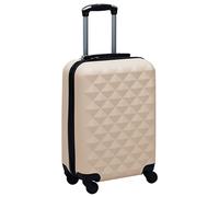 KMTNERVG Trolley rigido in ABS nero con serrature di sicurezza, ruote a 360 gradi e maniglia per il trasporto, valigia robusta e leggera per viaggi d'affari e vacanze., gold, 1 & 4, Classico